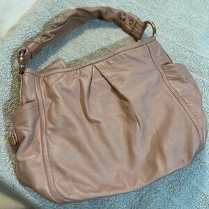 Elegant Pink Leather Handbag